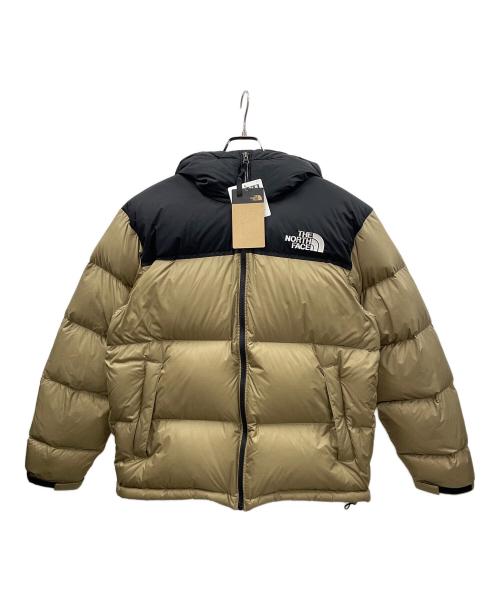 THE NORTH FACE（ザ ノース フェイス）THE NORTH FACE (ザ ノース フェイス) ダウンジャケット ヌプシ フーディ ブラック×ベージュ サイズ:L 未使用品の古着・服飾アイテム