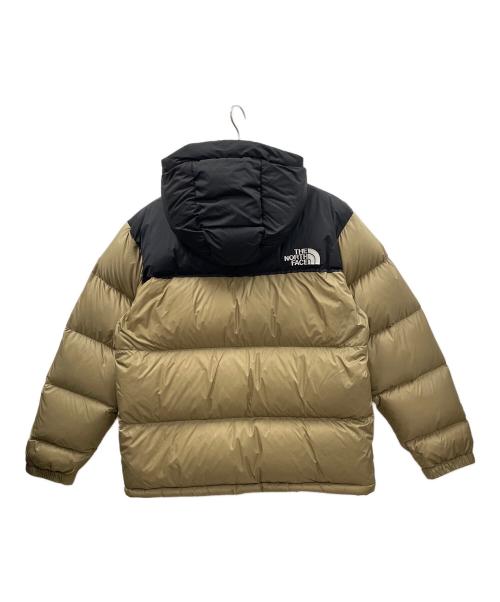 THE NORTH FACE（ザ ノース フェイス）THE NORTH FACE (ザ ノース フェイス) ダウンジャケット ヌプシ フーディ ブラック×ベージュ サイズ:L 未使用品の古着・服飾アイテム
