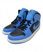 NIKEナイキ）の古着「ハイカットスニーカー Air Jordan 1 Mid（エアジョーダン1 ミッド）」｜ブラック×スカイブルー