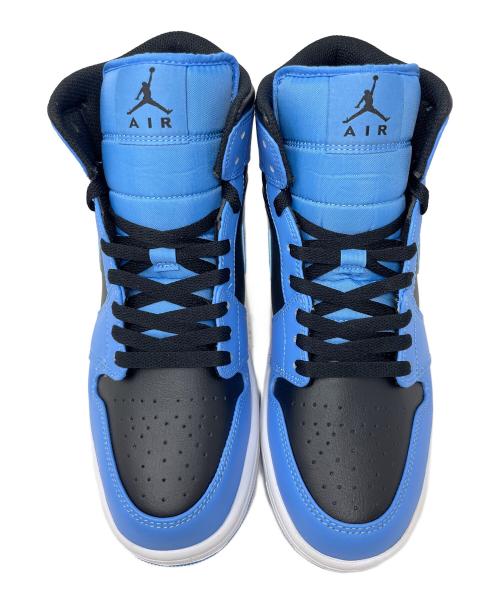 NIKE（ナイキ）NIKE (ナイキ) ハイカットスニーカー Air Jordan 1 Mid（エアジョーダン1 ミッド） ブラック×スカイブルー サイズ:28cmの古着・服飾アイテム