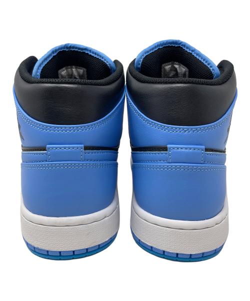NIKE（ナイキ）NIKE (ナイキ) ハイカットスニーカー Air Jordan 1 Mid（エアジョーダン1 ミッド） ブラック×スカイブルー サイズ:28cmの古着・服飾アイテム