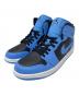 NIKE（ナイキ）の古着「ハイカットスニーカー Air Jordan 1 Mid（エアジョーダン1 ミッド）」｜ブラック×スカイブルー