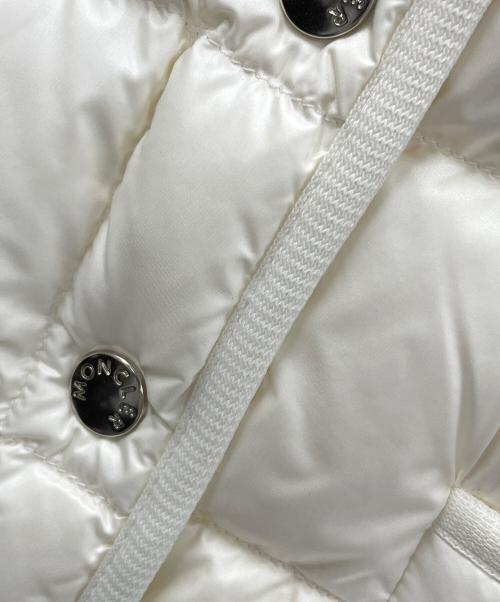MONCLER（モンクレール）MONCLER (モンクレール) ダウン切り替え ウールニットカーディガン ホワイト サイズ:Mの古着・服飾アイテム