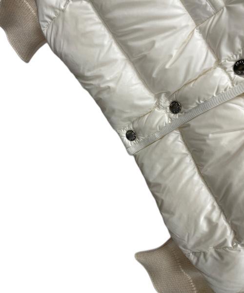 MONCLER（モンクレール）MONCLER (モンクレール) ダウン切り替え ウールニットカーディガン ホワイト サイズ:Mの古着・服飾アイテム