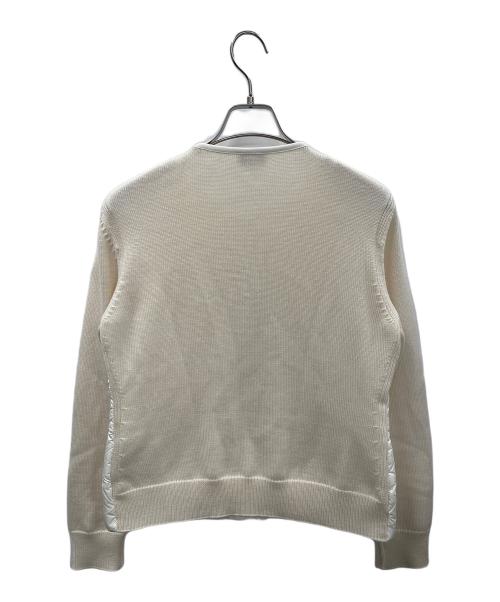 MONCLER（モンクレール）MONCLER (モンクレール) ダウン切り替え ウールニットカーディガン ホワイト サイズ:Mの古着・服飾アイテム