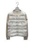 MONCLER（モンクレール）の古着「ダウン切り替え ウールニットカーディガン」｜ホワイト