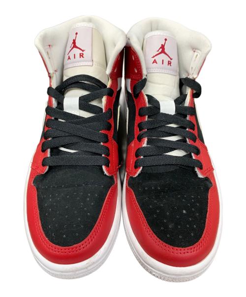NIKE（ナイキ）NIKE (ナイキ) スニーカー Air Jordan 1 Mid（エアジョーダン） ブラック×レッド サイズ:23㎝の古着・服飾アイテム