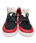 NIKE (ナイキ) スニーカー Air Jordan 1 Mid（エアジョーダン） ブラック×レッド サイズ:23㎝：5000円