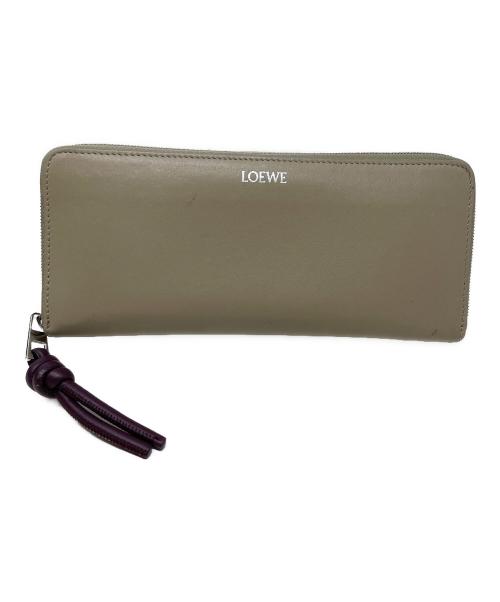 LOEWE（ロエベ）LOEWE (ロエベ) 長財布 ノット ジップアラウンド ウォレット アイボリー サイズ:実寸サイズにてご確認ください。の古着・服飾アイテム