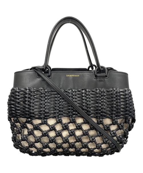 EMPORIO ARMANI（エンポリオ アルマーニ）EMPORIO ARMANI (エンポリオ アルマーニ) 2WAYバッグ ショルダーバッグ ハンドバッグ ブラック サイズ:実寸サイズにてご確認下さい。の古着・服飾アイテム