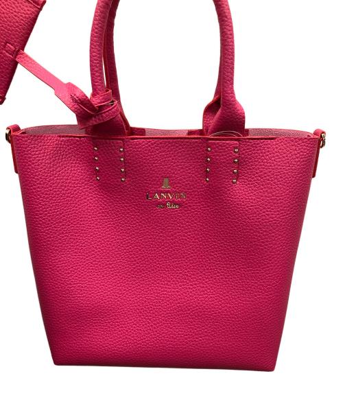 LANVIN（ランバン）LANVIN (ランバン) 2WAYバッグ ショルダーバッグ ハンドバッグ ショッキングピンク サイズ:実寸サイズにてご確認下さい。 未使用品の古着・服飾アイテム