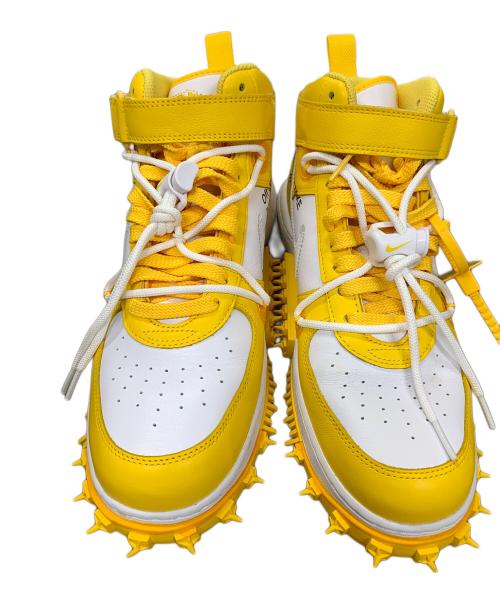 NIKE（ナイキ）NIKE (ナイキ) OFFWHITE (オフホワイト) スニーカー Air Force 1 Mid SP LTHR（エアフォース1 ミッド SP レザー） ホワイト×イエロー サイズ:28.5㎝の古着・服飾アイテム