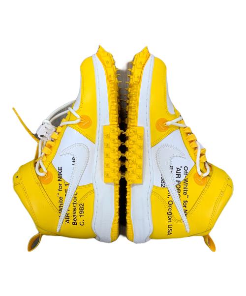 NIKE（ナイキ）NIKE (ナイキ) OFFWHITE (オフホワイト) スニーカー Air Force 1 Mid SP LTHR（エアフォース1 ミッド SP レザー） ホワイト×イエロー サイズ:28.5㎝の古着・服飾アイテム