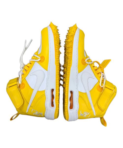 NIKE（ナイキ）NIKE (ナイキ) OFFWHITE (オフホワイト) スニーカー Air Force 1 Mid SP LTHR（エアフォース1 ミッド SP レザー） ホワイト×イエロー サイズ:28.5㎝の古着・服飾アイテム