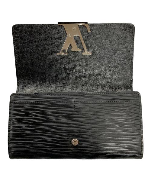 LOUIS VUITTON（ルイ ヴィトン）LOUIS VUITTON (ルイ ヴィトン) 長財布 ポルトフォイユ・ルイーズ ブラック サイズ:実寸サイズにてご確認ください。の古着・服飾アイテム