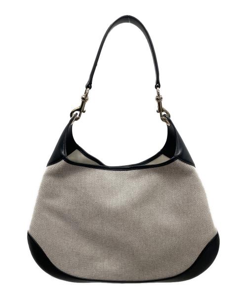 GUCCI（グッチ）GUCCI (グッチ) ワンショルダーバッグ ブラック×ベージュ サイズ:実寸サイズにてご確認ください。の古着・服飾アイテム