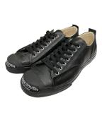 UNDERCOVERアンダーカバー）の古着「スニーカー TOE LOGO LEATHER SNEAKERS（トーロゴ レザースニーカー）」｜ブラック
