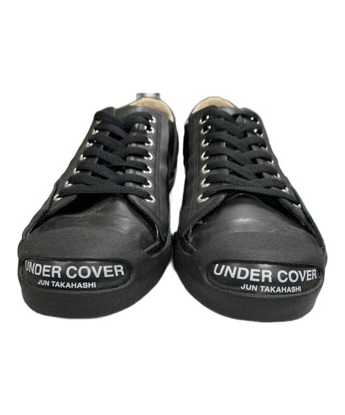 UNDERCOVER（アンダーカバー）UNDERCOVER (アンダーカバー) スニーカー TOE LOGO LEATHER SNEAKERS（トーロゴ レザースニーカー） ブラック サイズ:XLの古着・服飾アイテム