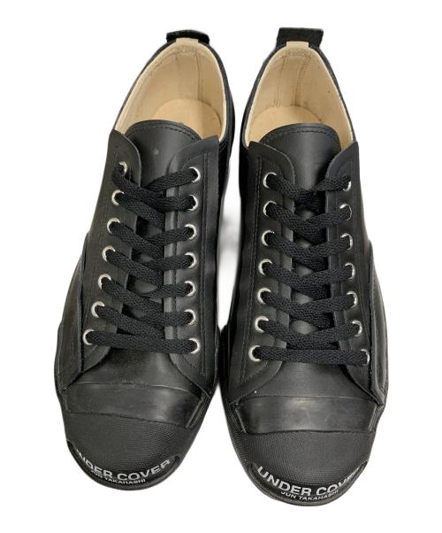 UNDERCOVER（アンダーカバー）UNDERCOVER (アンダーカバー) スニーカー TOE LOGO LEATHER SNEAKERS（トーロゴ レザースニーカー） ブラック サイズ:XLの古着・服飾アイテム