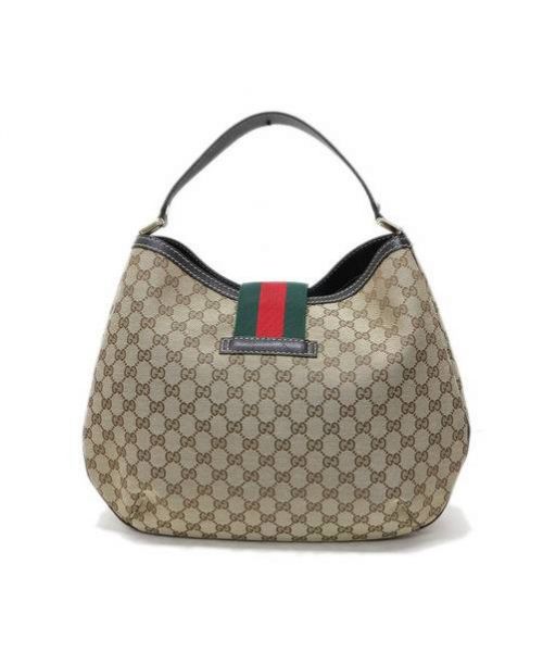 GUCCI（グッチ）GUCCI (グッチ) ワンショルダーバッグ ベージュ ウェビング 233604 497717の古着・服飾アイテム
