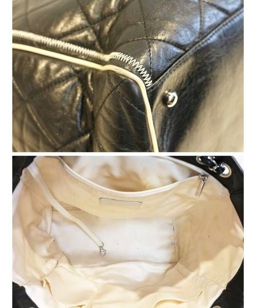 CHANEL（シャネル）CHANEL (シャネル) チェーントートバッグ ブラック 12135564の古着・服飾アイテム