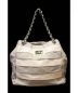 CHANEL（シャネル）の古着「ボーダーハンドバッグ」｜グレー×ホワイト