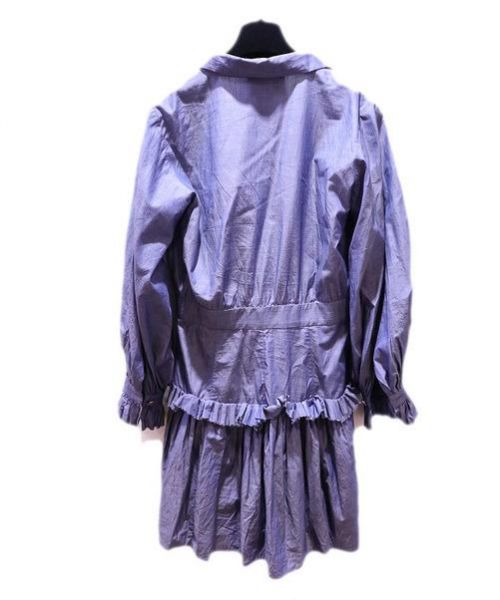 CHANEL（シャネル）CHANEL (シャネル) タイプライターシャツワンピース ブルー サイズ:Ｍ ハンガー付　P45485V33622の古着・服飾アイテム