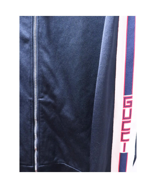 GUCCI（グッチ）GUCCI (グッチ) テクニカルジャージー ジャケットブルゾン ブラック サイズ:L 474634 17AWの古着・服飾アイテム