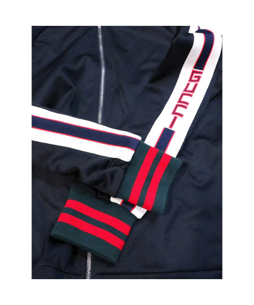 GUCCI（グッチ）GUCCI (グッチ) テクニカルジャージー ジャケットブルゾン ブラック サイズ:L 474634 17AWの古着・服飾アイテム