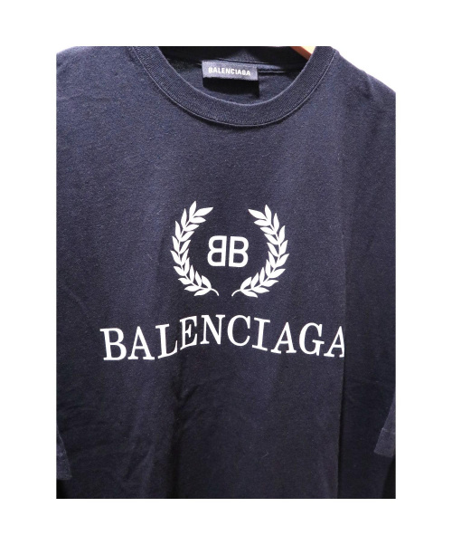 BALENCIAGA（バレンシアガ）BALENCIAGA (バレンシアガ) BBロゴ プリントTシャツ ブラック サイズ:M 19SSの古着・服飾アイテム