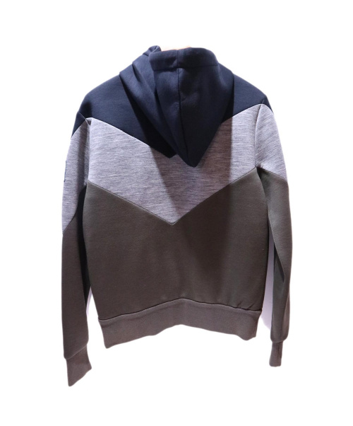 MONCLER（モンクレール）MONCLER (モンクレール) Chevron Pattern Hoodie ネイビー サイズ:Sの古着・服飾アイテム