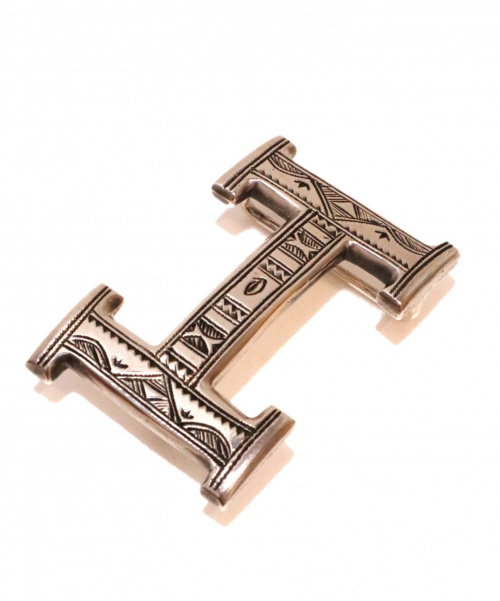 HERMES（エルメス）HERMES (エルメス) コンスタンスレザーベルト ブラウン バックル（トゥアレグ族）の古着・服飾アイテム