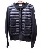MONCLERモンクレール）の古着「ダウン切替ニットカーディガン」｜ブラック