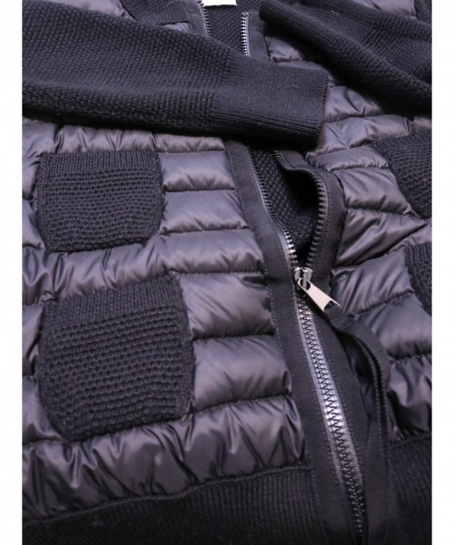 MONCLER（モンクレール）MONCLER (モンクレール) ダウン切替ニットカーディガン ブラック サイズ:Sの古着・服飾アイテム