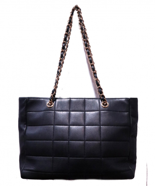 CHANEL（シャネル）CHANEL (シャネル) ココマークチェーントートバッグ ブラック チョコバー 7195107の古着・服飾アイテム