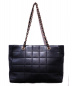 CHANEL (シャネル) ココマークチェーントートバッグ ブラック チョコバー 7195107：128000円
