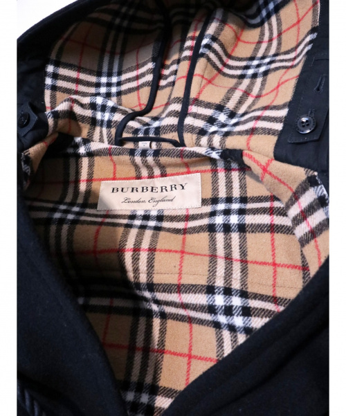 BURBERRY（バーバリー）BURBERRY (バーバリー) ロングダッフルコート ブラック サイズ:Sの古着・服飾アイテム