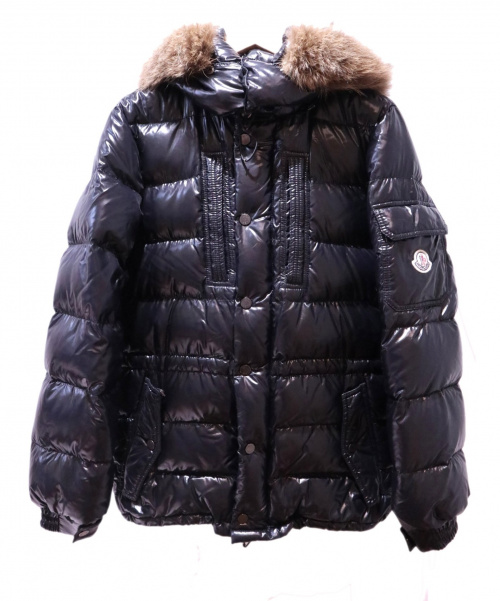 MONCLER（モンクレール）MONCLER (モンクレール) ファー付ダウンジャケット ブラック サイズ:0 ROD　44502/91/68950の古着・服飾アイテム