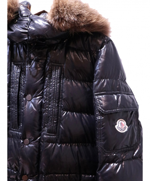 MONCLER（モンクレール）MONCLER (モンクレール) ファー付ダウンジャケット ブラック サイズ:0 ROD　44502/91/68950の古着・服飾アイテム