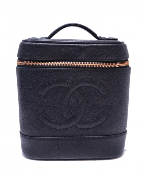 CHANEL（シャネル）CHANEL (シャネル) バニティバッグ ブラック レザー 4696510の古着・服飾アイテム