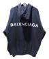 BALENCIAGA (バレンシアガ) バックプリントロゴパーカー ブラック サイズ:L 17AW：59800円