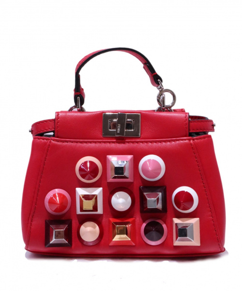 FENDI（フェンディ）FENDI (フェンディ) ポシェットマイクロピーカブー レッド 8M0355 10492の古着・服飾アイテム