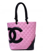 CHANELシャネル）の古着「トートバッグ」｜ブラック×ピンク