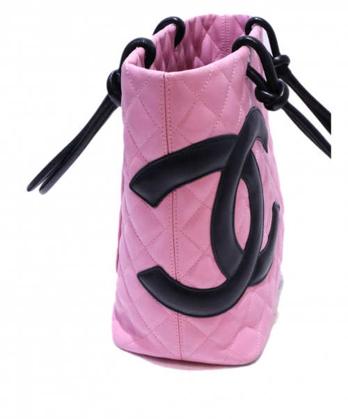 CHANEL（シャネル）CHANEL (シャネル) トートバッグ ブラック×ピンク カンボン A25169 レザー 9092354の古着・服飾アイテム