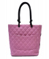 CHANEL (シャネル) トートバッグ ブラック×ピンク カンボン A25169 レザー 9092354：59800円