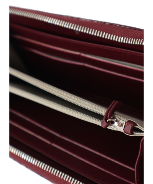 CHANEL（シャネル）CHANEL (シャネル) ランドファスナー長財布 ボルドー マトラッセブリリアント 18166251の古着・服飾アイテム