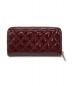 CHANEL (シャネル) ランドファスナー長財布 ボルドー マトラッセブリリアント 18166251：49800円