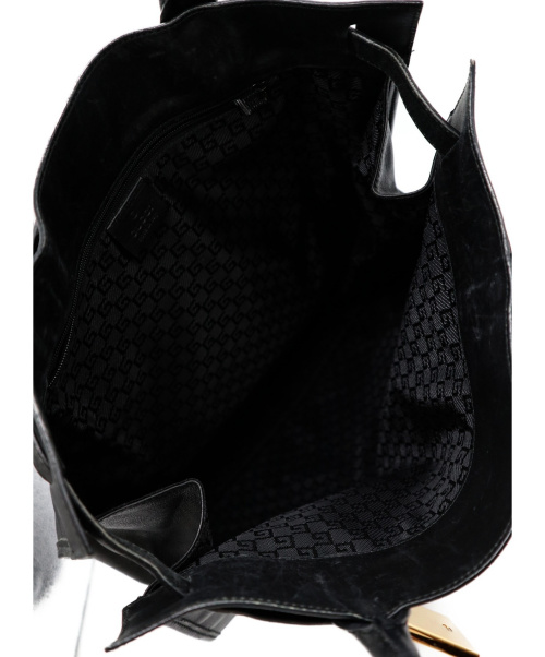 GUCCI（グッチ）GUCCI (グッチ) レザートートバッグ ブラック 002.1091.3754 -の古着・服飾アイテム