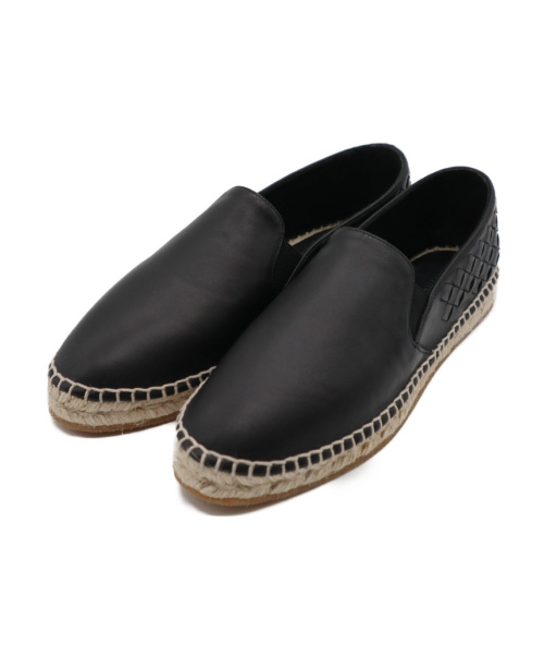 BOTTEGA VENETA（ボッテガベネタ）BOTTEGA VENETA (ボッテガヴェネタ) イントレチャートエスパドリーユ ブラック サイズ:SIZE 36の古着・服飾アイテム