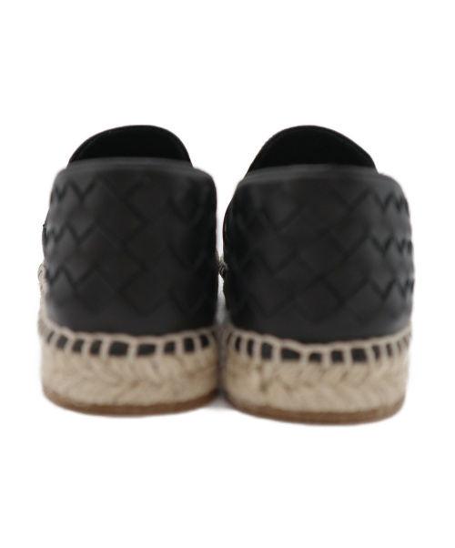 BOTTEGA VENETA（ボッテガベネタ）BOTTEGA VENETA (ボッテガヴェネタ) イントレチャートエスパドリーユ ブラック サイズ:SIZE 36の古着・服飾アイテム